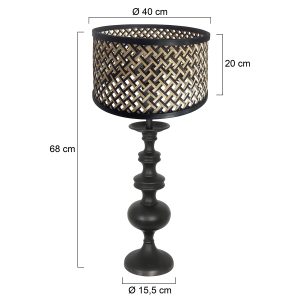 annelighting-tafellamp-lyons-zwart-bamboehout-ø20cm-e27-3749zw-1