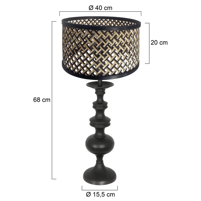 annelighting-tafellamp-lyons-zwart-bamboehout-ø20cm-e27-3749zw-1