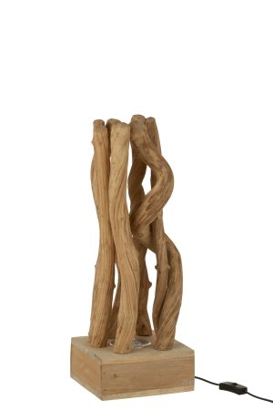 Houten natuurlijke tafellamp Jolipa Branch