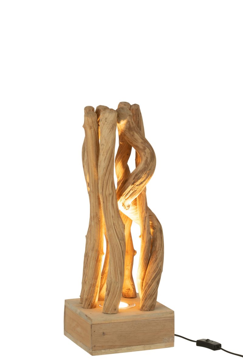 Houten natuurlijke tafellamp Jolipa Branch - Afbeelding 2