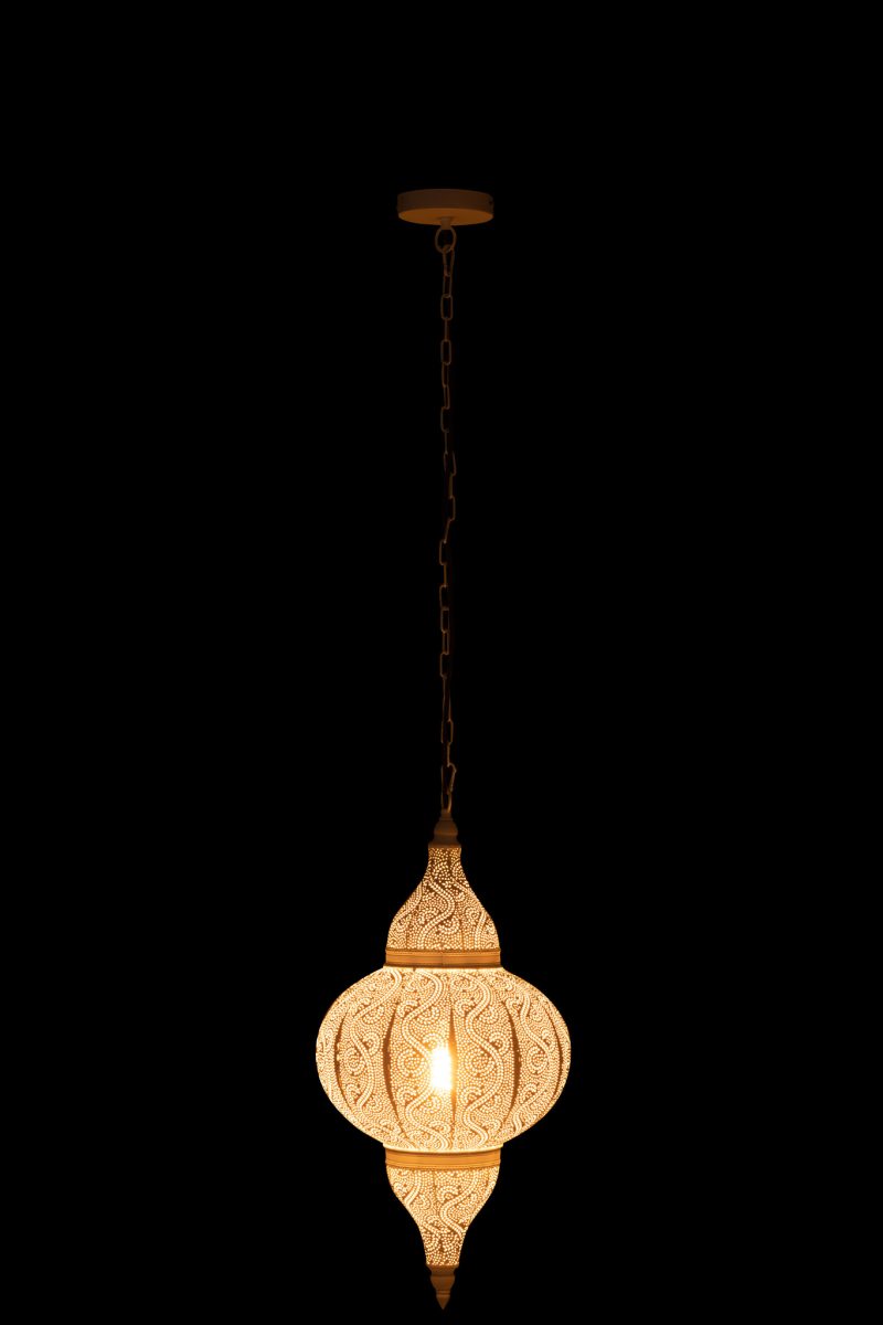 Witte metalen hanglamp Jolipa Bore - Afbeelding 3