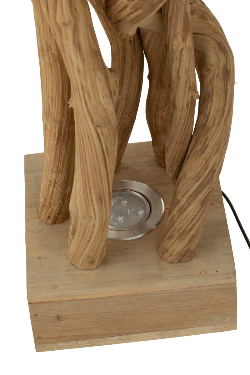 Houten natuurlijke tafellamp Jolipa Branch - Afbeelding 4