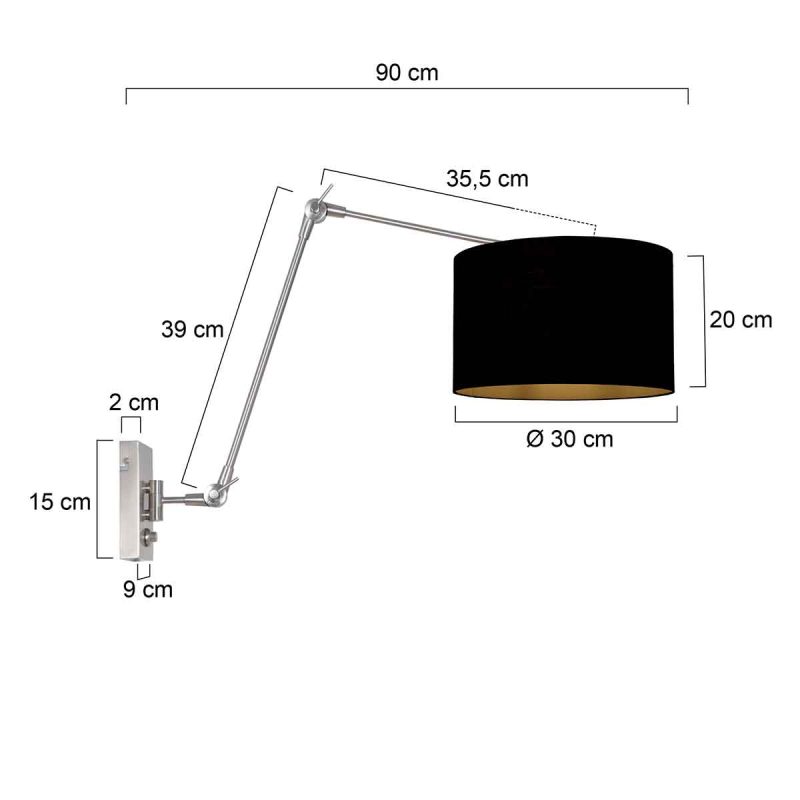 moderne-metalen-stoffen-wandlamp-steinhauer-prestige-chic-3985st-6