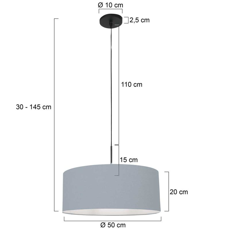 Trendy zwarte stoffen hanglamp Steinhauer Sparkled light - Afbeelding 6