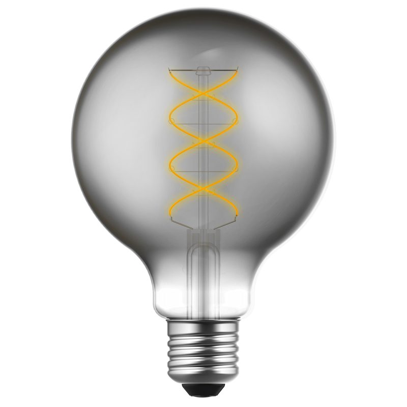 Dimbare balvormige lichtbron met rookglas E27 Mexlite - Afbeelding 4