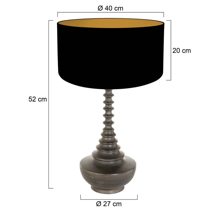 annelighting-tafellamp-bois-zwart-houtlinnen-ø40cm-e27-3974zw-1