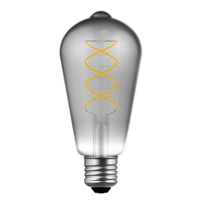 Dimbare langwerpige rookglazen lichtbron E27 Mexlite - Afbeelding 4