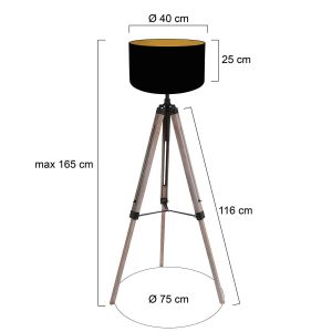 mexlite-vloerlamp-triek-zwart-houtlinnen-ø75cm-e27-4107zw-1