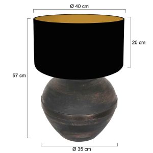 annelighting-tafellamp-lyons-zwart-houtlinnen-ø40cm-e27-3971zw-1