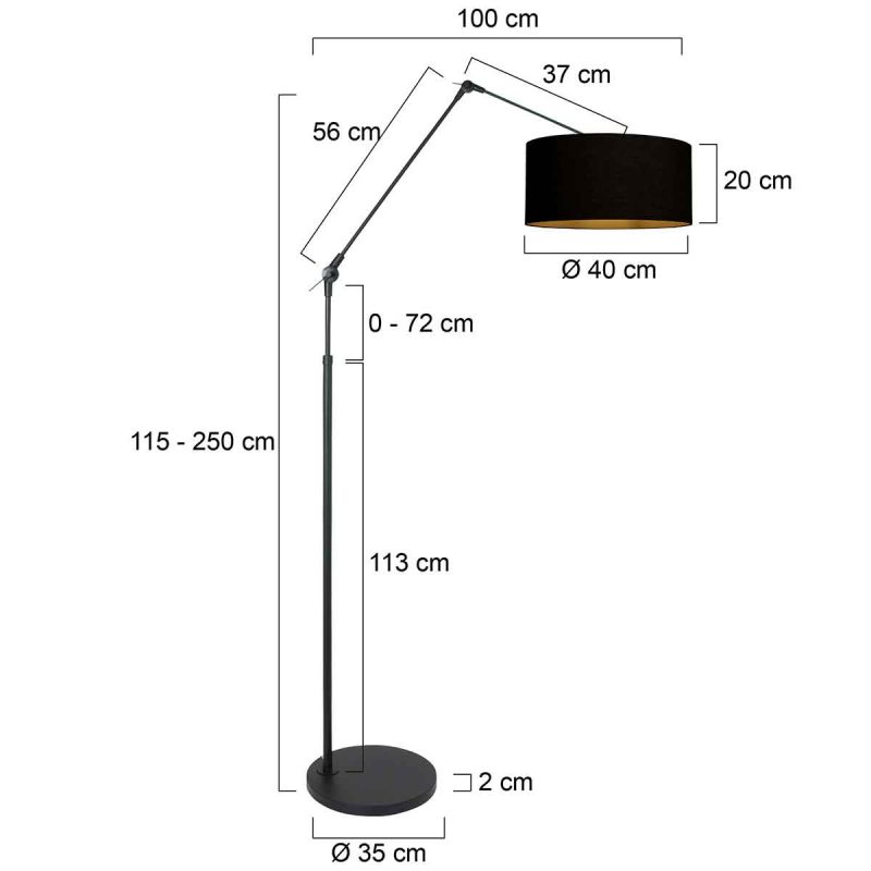Verstelbare moderne vloerlamp Steinhauer Prestige chic - Afbeelding 6