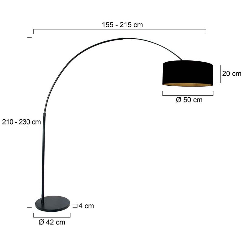 Zwarte vloerlamp boog Steinhauer Sparkled light - Afbeelding 6