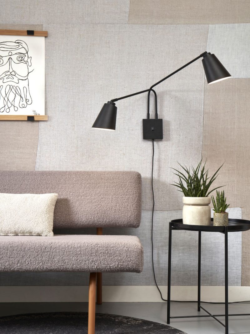 2-lichts wandlamp draai-/kantelbaar zwart It's About RoMi Bremen - Afbeelding 5