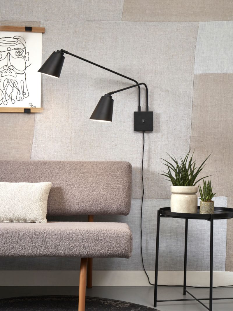 2-lichts wandlamp draai-/kantelbaar zwart It's About RoMi Bremen - Afbeelding 8