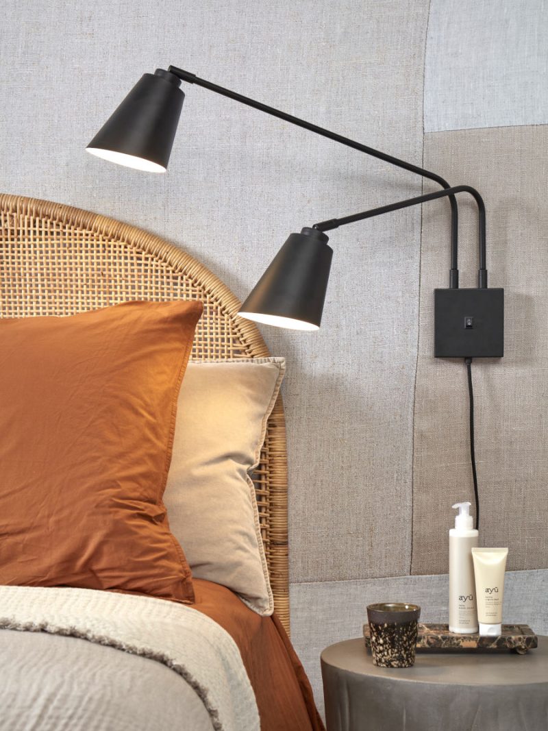 2-lichts wandlamp draai-/kantelbaar zwart It's About RoMi Bremen - Afbeelding 9