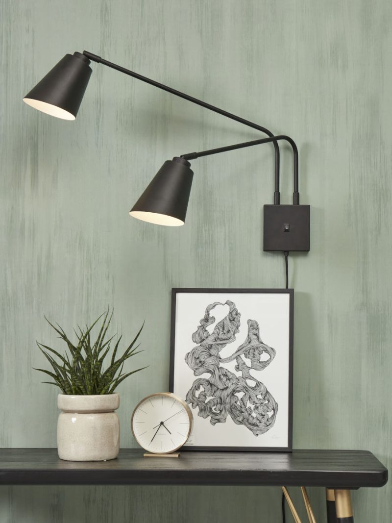 2-lichts wandlamp draai-/kantelbaar zwart It's About RoMi Bremen - Afbeelding 10