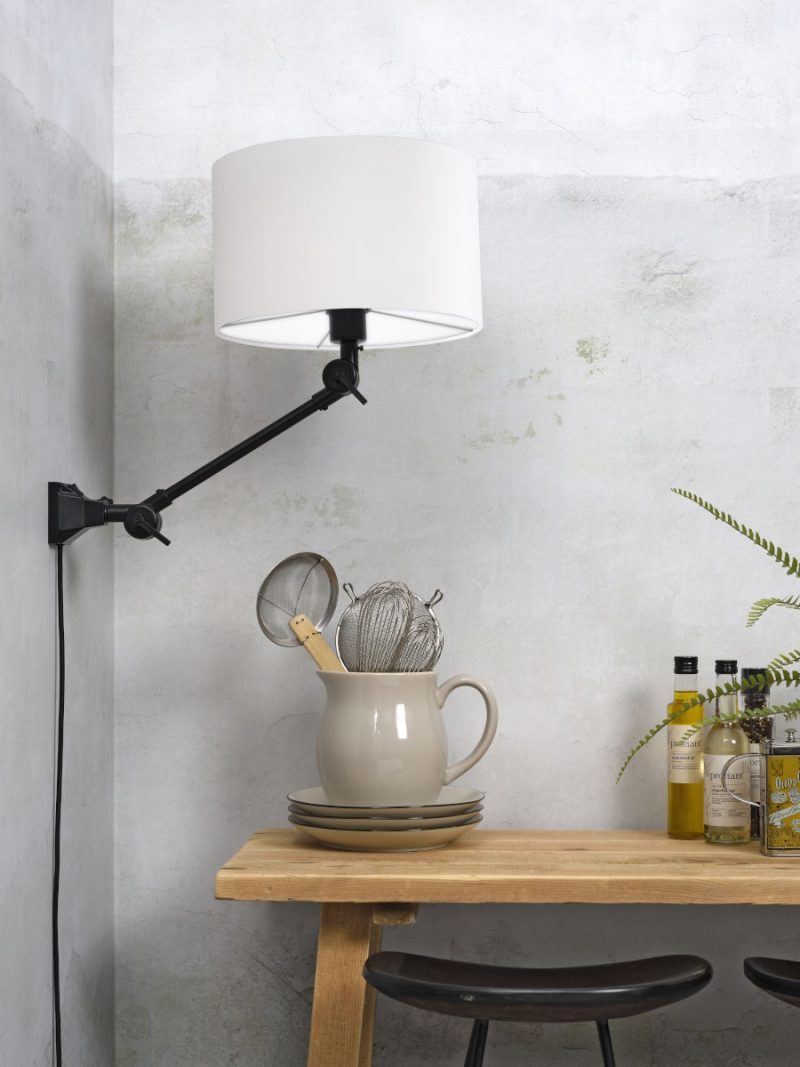 Witte retro wandlamp metaal It's About RoMi Amsterdam - Afbeelding 5