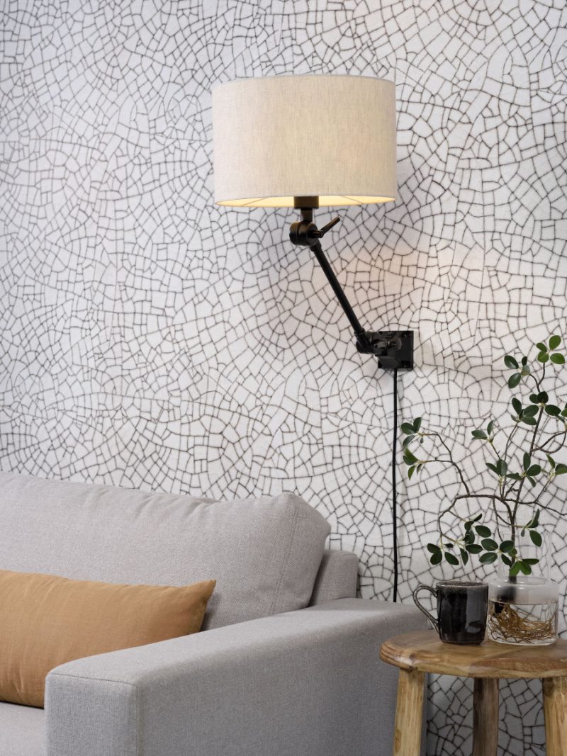 Grijze metalen wandlamp retro It's About RoMi Amsterdam - Afbeelding 2
