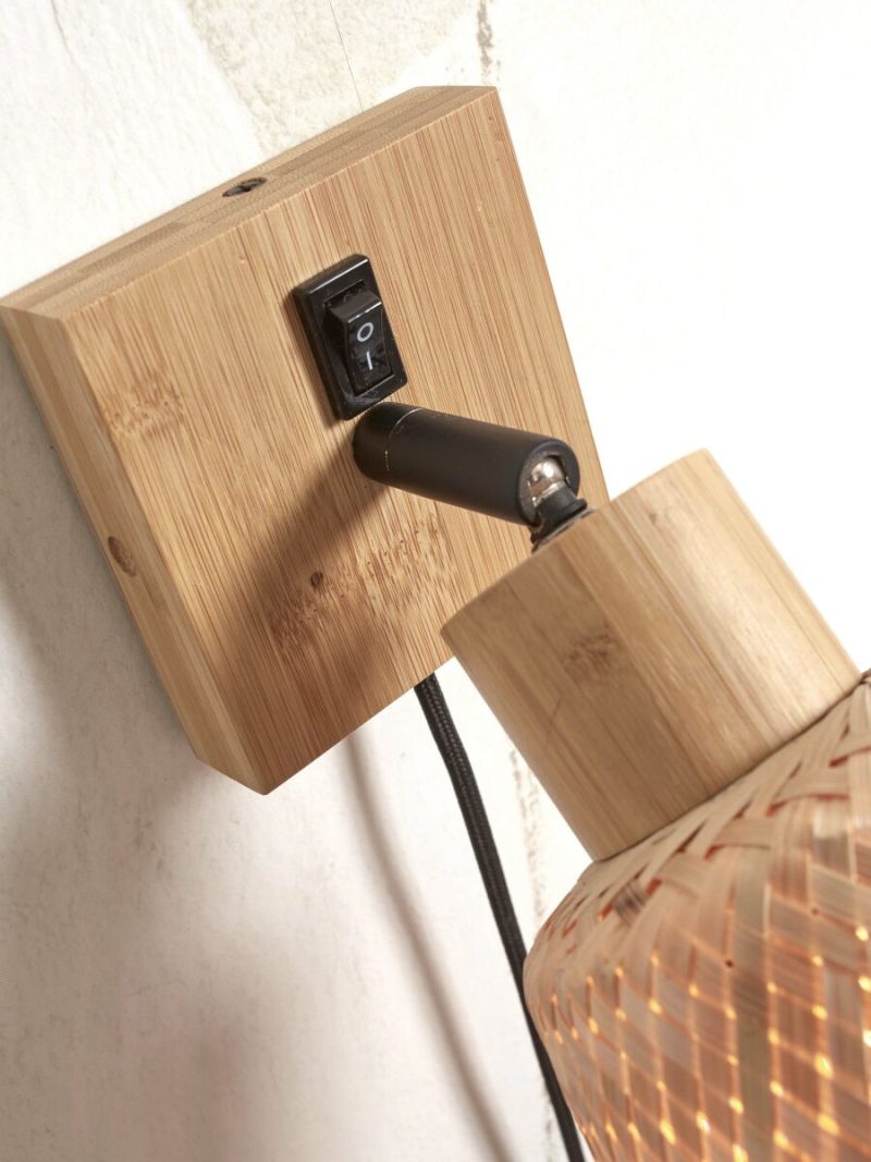 Bamboe boheems naturel wandlamp GOOD&MOJO Java - Afbeelding 3