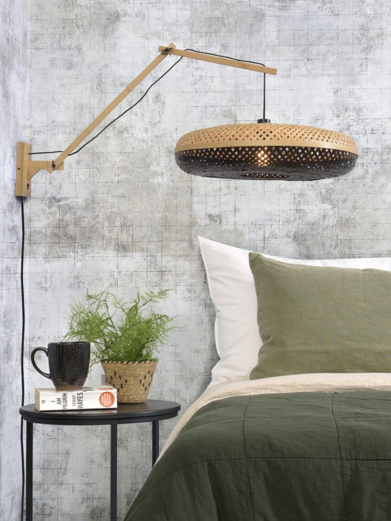 Bamboe boheemse wandlamp naturel zwart GOOD&MOJO Palawan - Afbeelding 5