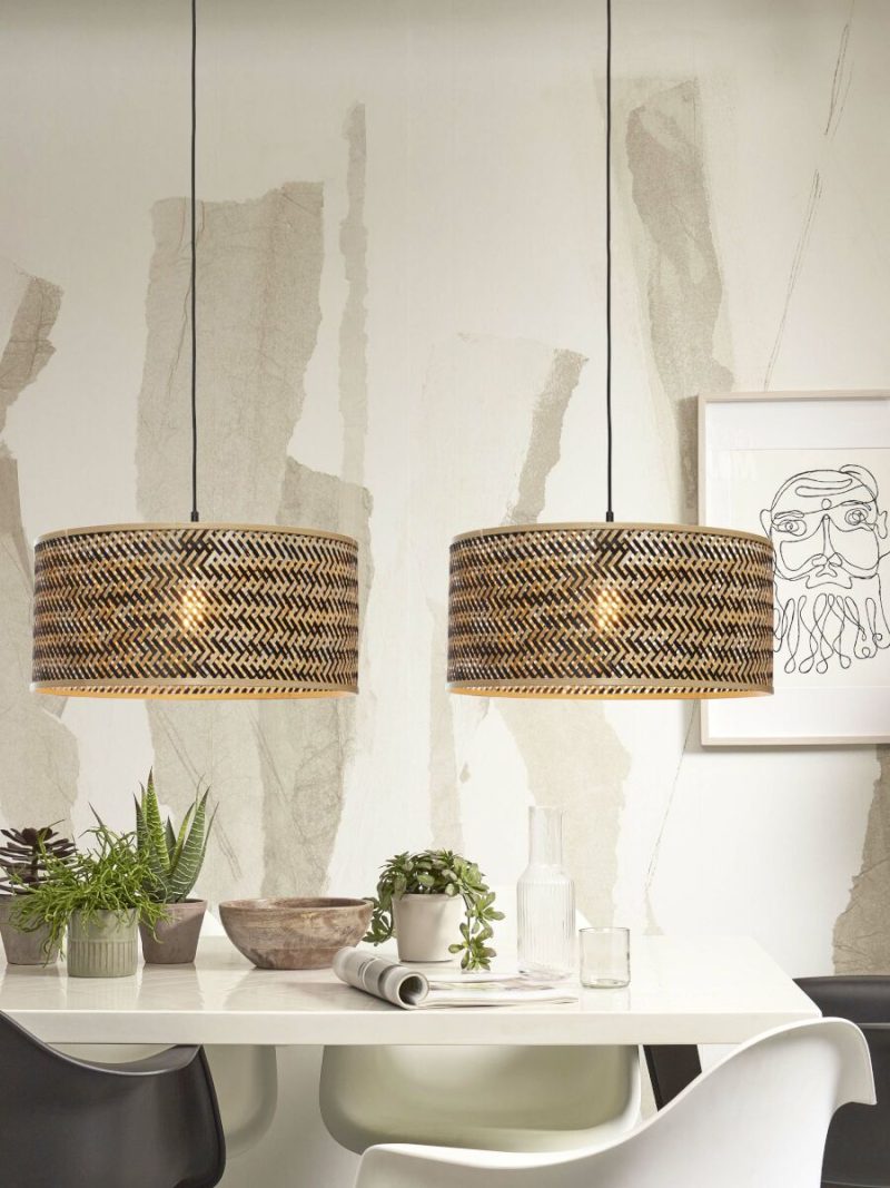 Bamboe bohemian hanglamp zwart naturel GOOD&MOJO Java - Afbeelding 5