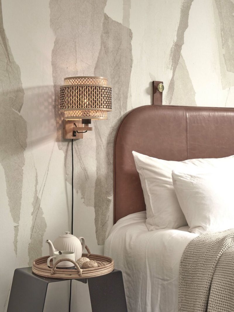 Bamboe bohemian wandlamp zwart naturel GOOD&MOJO Bhutan - Afbeelding 5