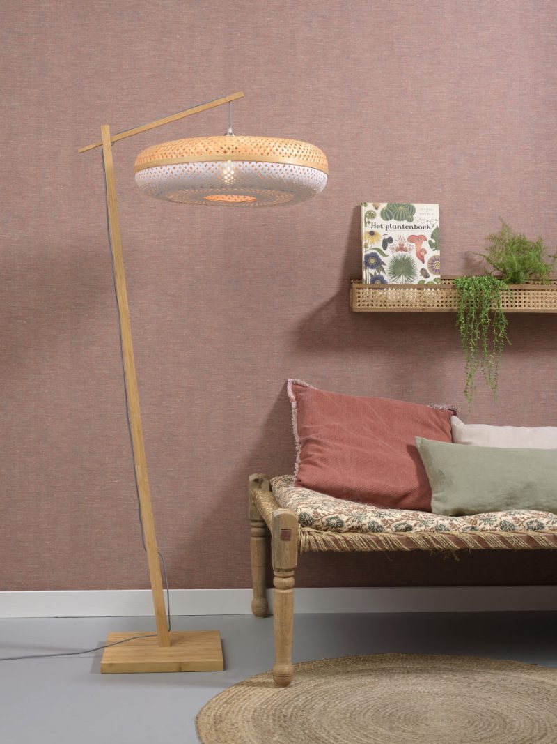 Bamboe bohemian witte vloerlamp GOOD&MOJO Palawan - Afbeelding 5