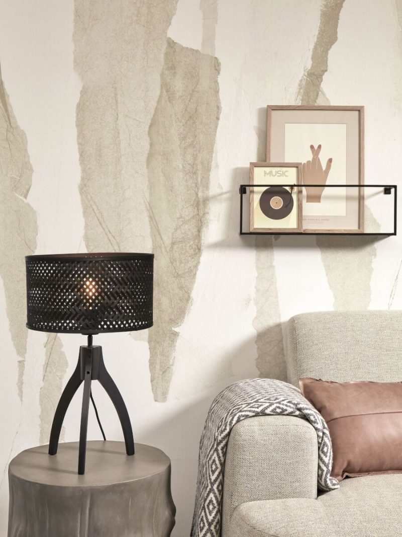 Bamboe bohemian zwarte tafellamp GOOD&MOJO Java - Afbeelding 5