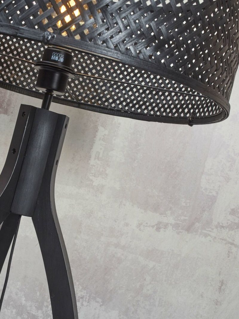 Bamboe bohemian zwarte tafellamp GOOD&MOJO Java - Afbeelding 8