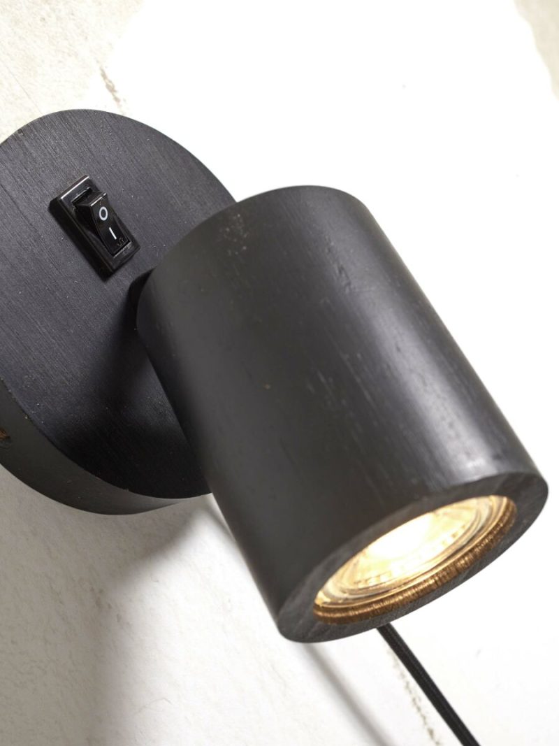 Bamboe bohemian zwarte wandlamp GOOD&MOJO Java - Afbeelding 4