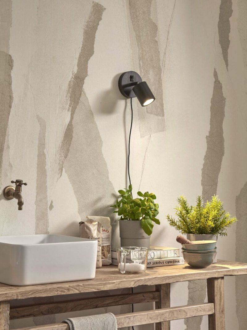 Bamboe bohemian zwarte wandlamp GOOD&MOJO Java - Afbeelding 5