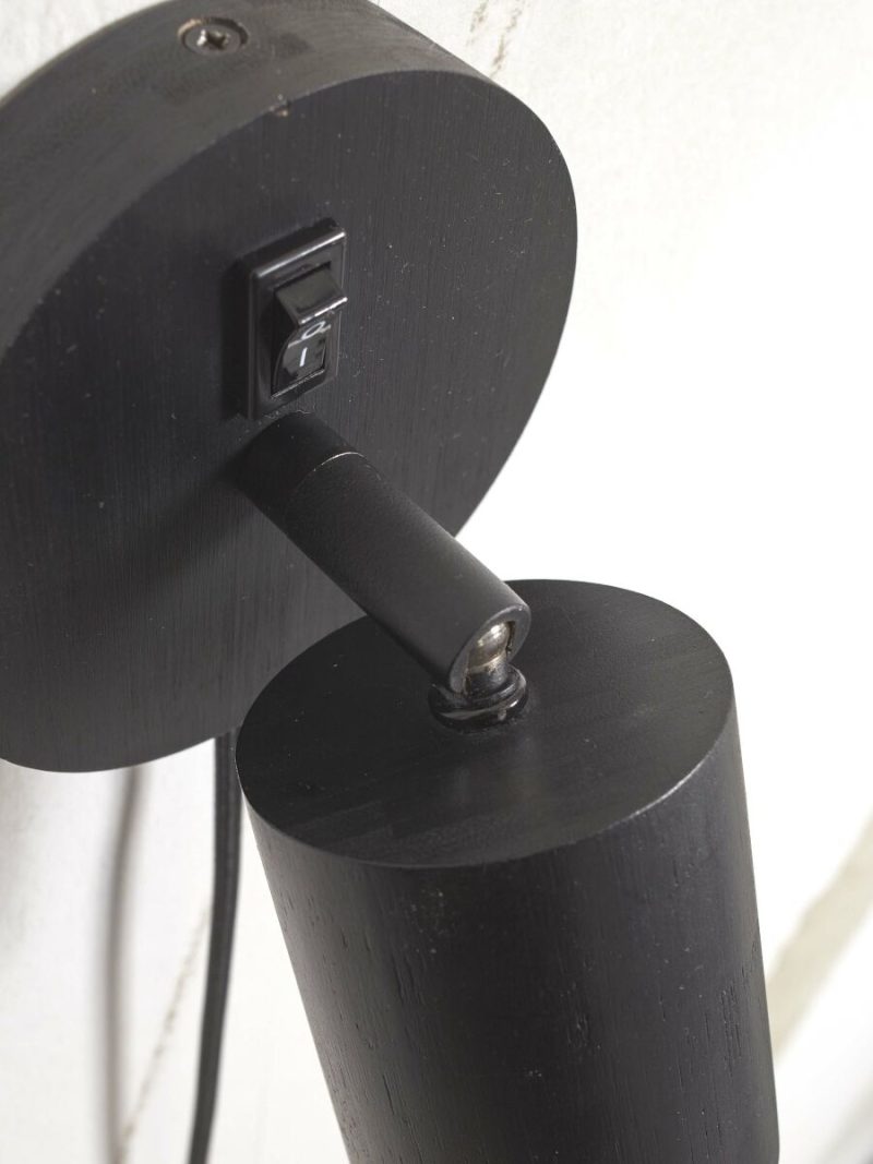 Bamboe bohemian zwarte wandlamp GOOD&MOJO Java - Afbeelding 7