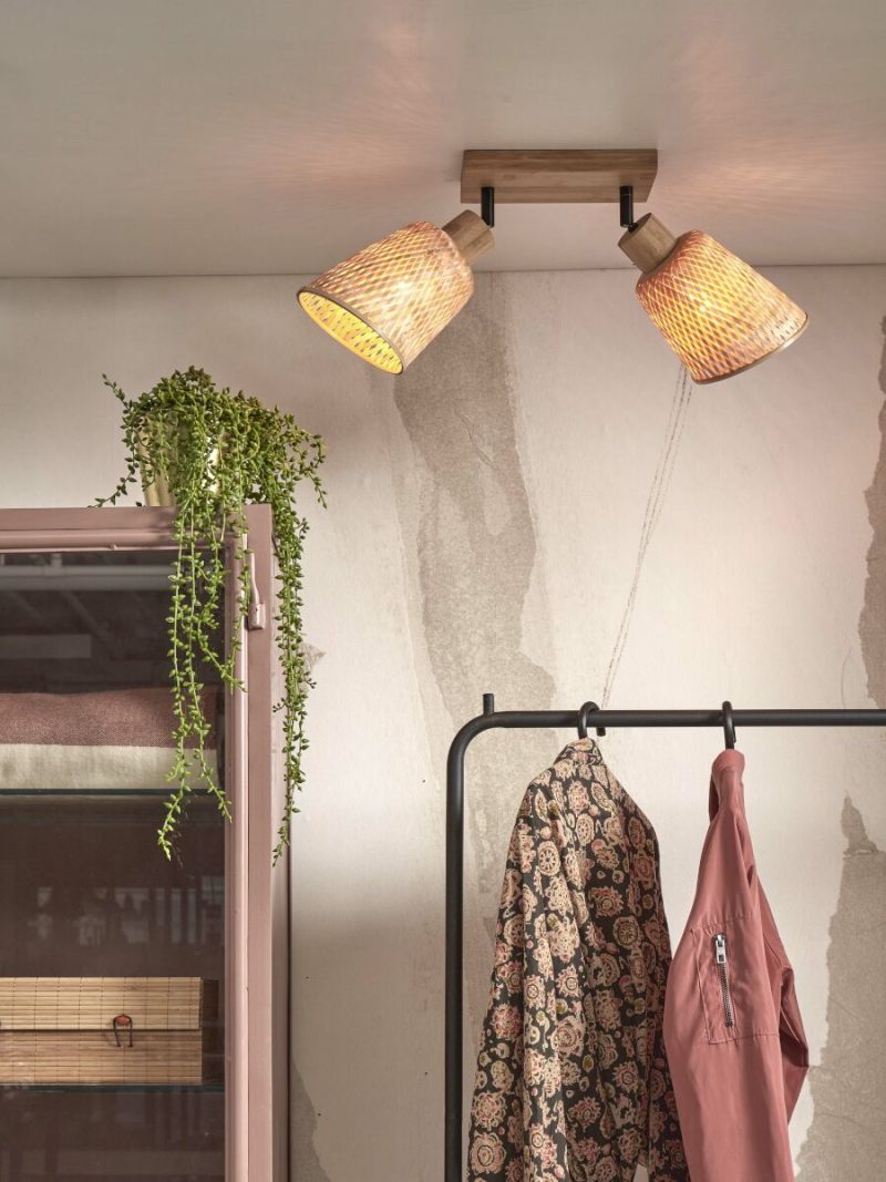 Bamboe bohemien naturel plafonnière GOOD&MOJO Java - Afbeelding 2
