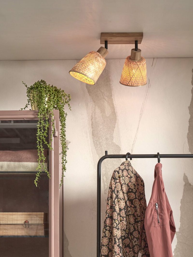 Bamboe bohemien naturel plafonnière GOOD&MOJO Java - Afbeelding 5