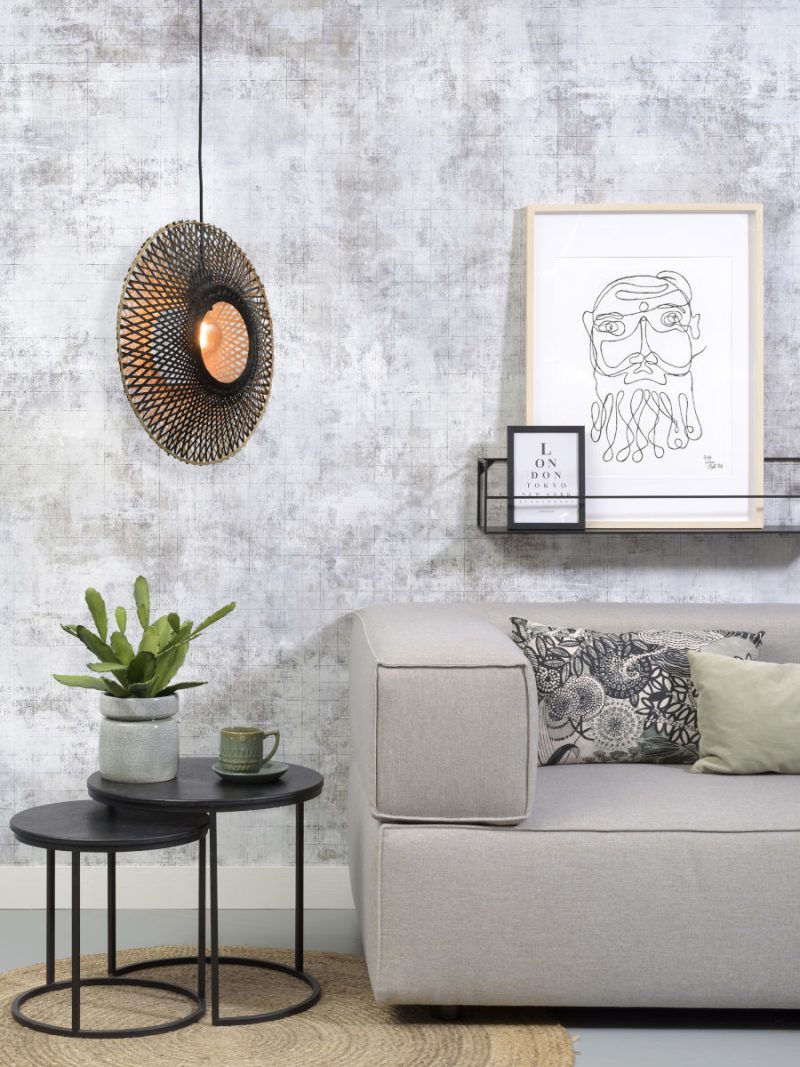 Bamboe bohemien zwart naturel hanglamp GOOD&MOJO Kalimantan - Afbeelding 12