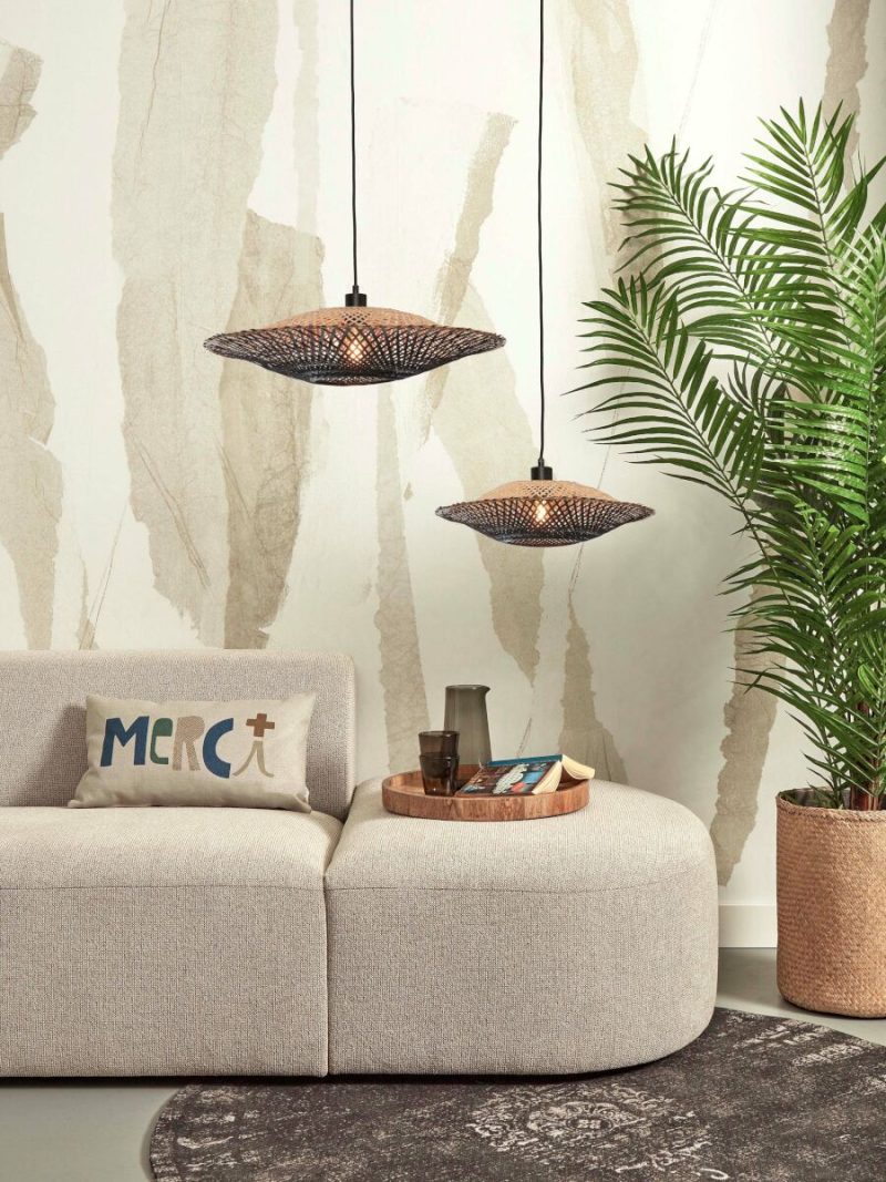 Bamboe hanglamp naturel/zwart schotelvorm M GOOD&MOJO Kalimantan - Afbeelding 13