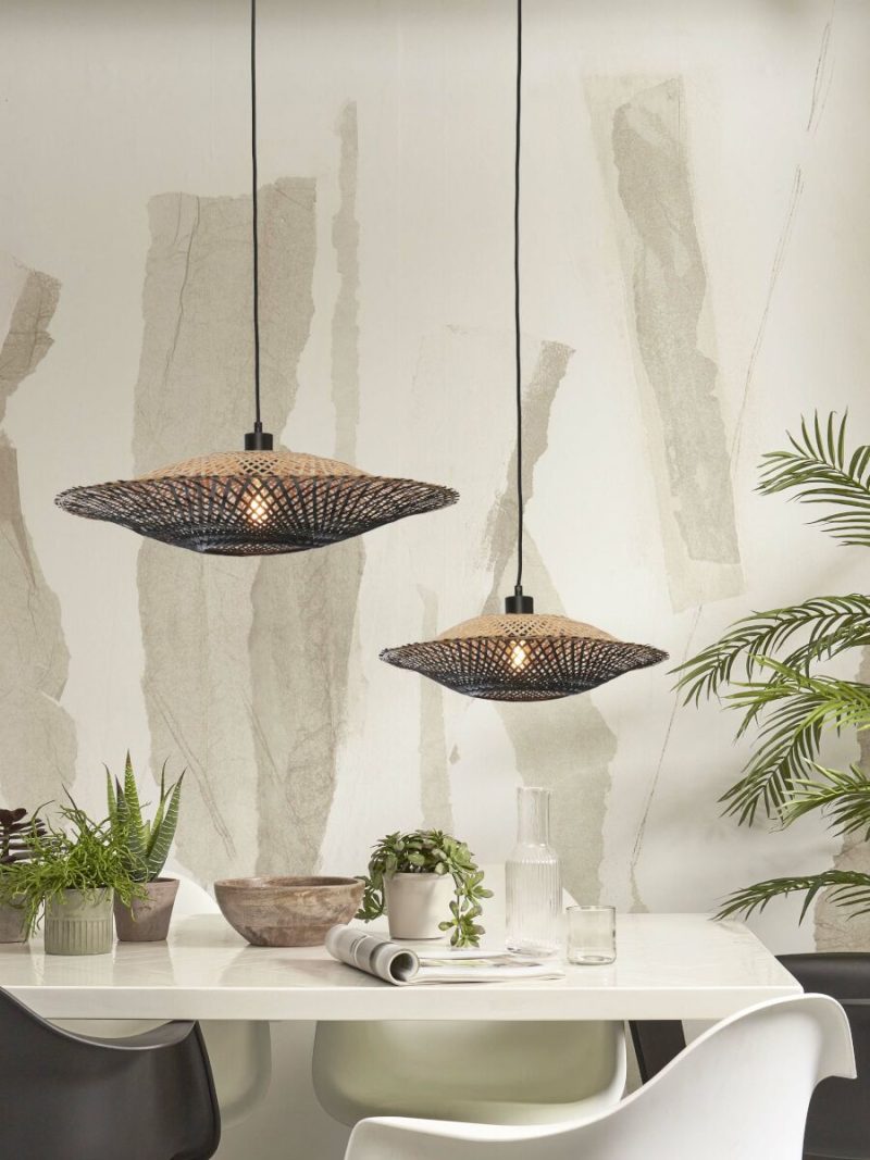 Bamboe hanglamp naturel/zwart schotelvorm M GOOD&MOJO Kalimantan - Afbeelding 10