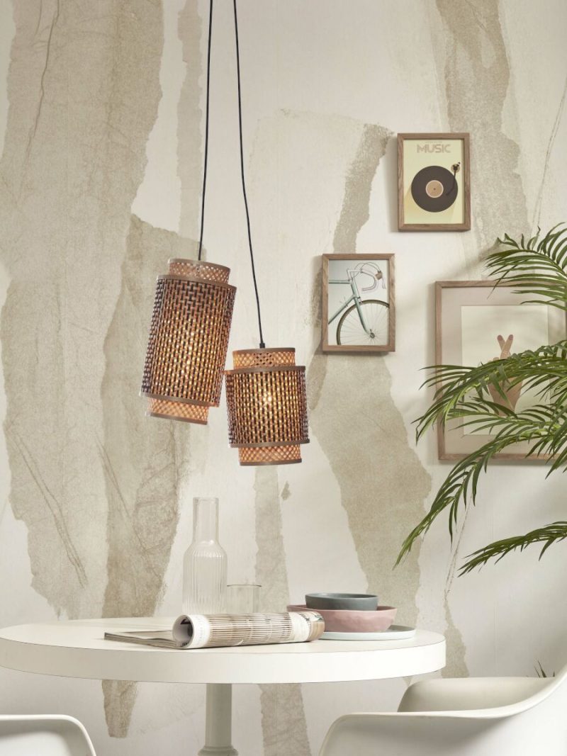 Bamboe metalen hanglamp boheems naturel GOOD&MOJO Bhutan - Afbeelding 5