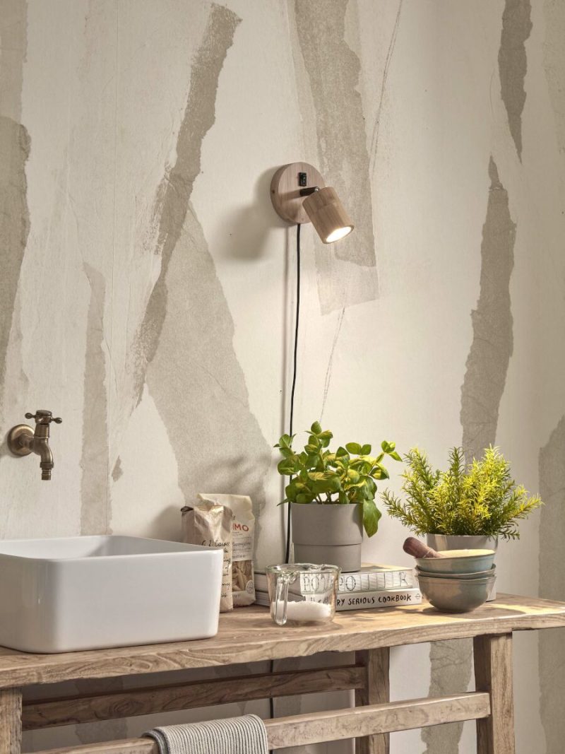 Bamboe naturel bohemian wandlamp GOOD&MOJO Java - Afbeelding 5