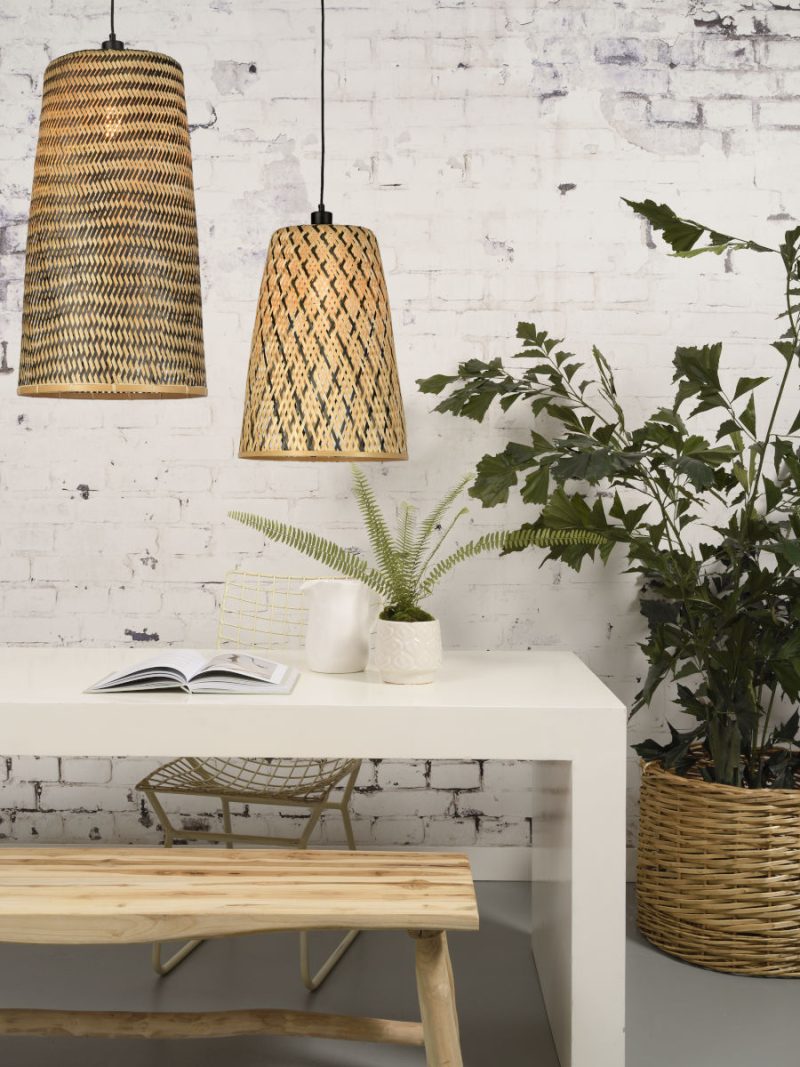 Bamboe naturel hanglamp zwart bohemian GOOD&MOJO Kalimantan - Afbeelding 11