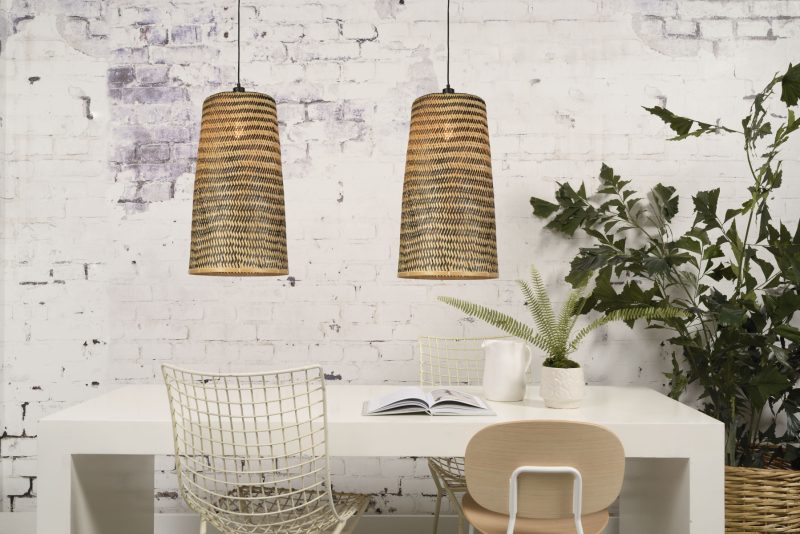 Bamboe naturel hanglamp zwart bohemian GOOD&MOJO Kalimantan - Afbeelding 5