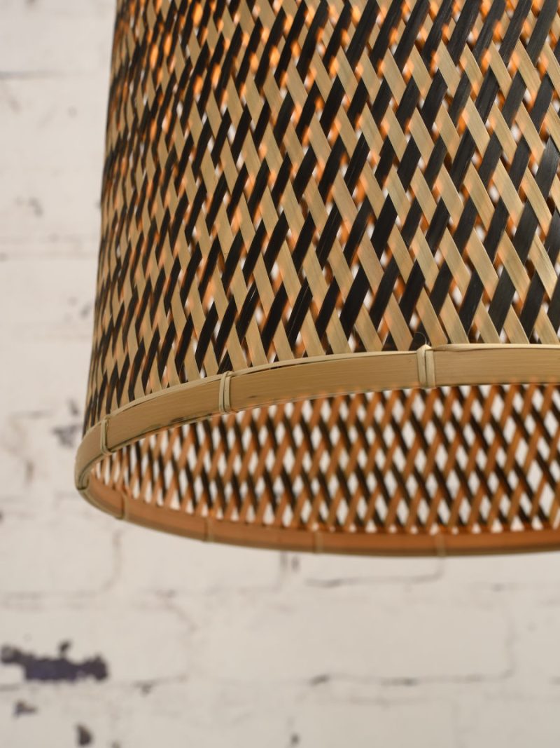 Bamboe naturel hanglamp zwart bohemian GOOD&MOJO Kalimantan - Afbeelding 6