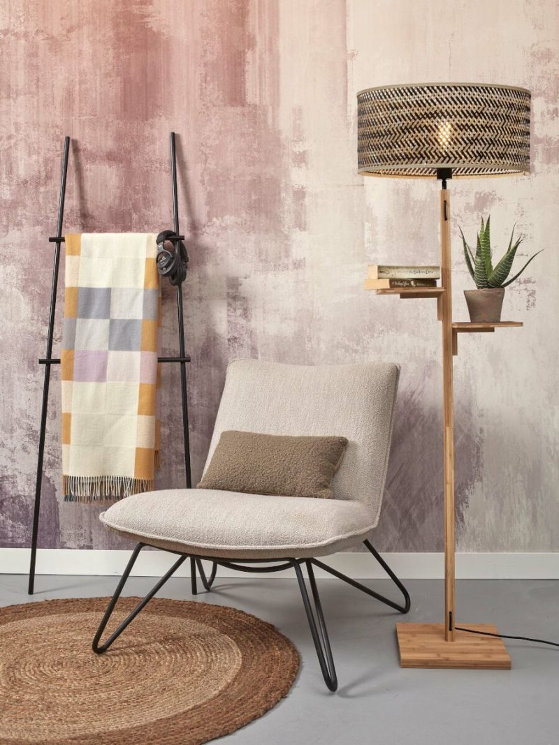 Bamboe naturel zwarte boheemse vloerlamp GOOD&MOJO Java - Afbeelding 5