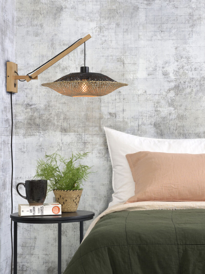 Bamboe naturel zwarte bohemien wandlamp GOOD&MOJO Kalimantan - Afbeelding 5