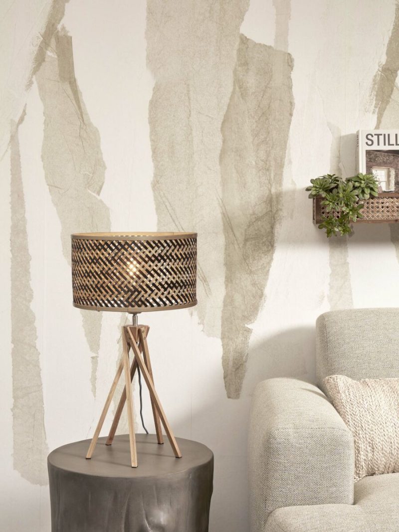 Bamboe naturel zwarte tafellamp bohemien GOOD&MOJO Java - Afbeelding 5