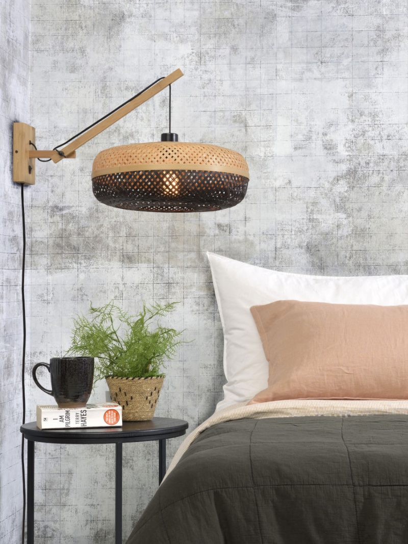 Bamboe naturel zwarte wandlamp bohemian GOOD&MOJO Palawan - Afbeelding 5