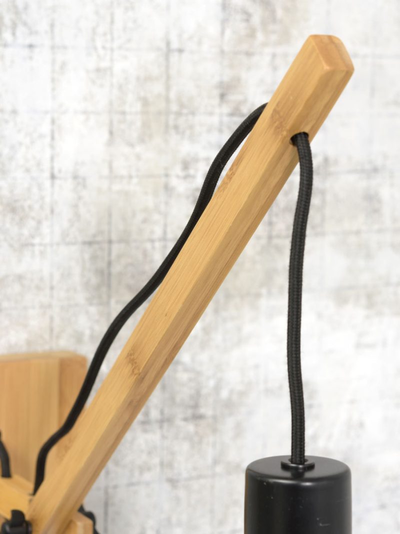Bamboe naturel zwarte wandlamp bohemian GOOD&MOJO Palawan - Afbeelding 8