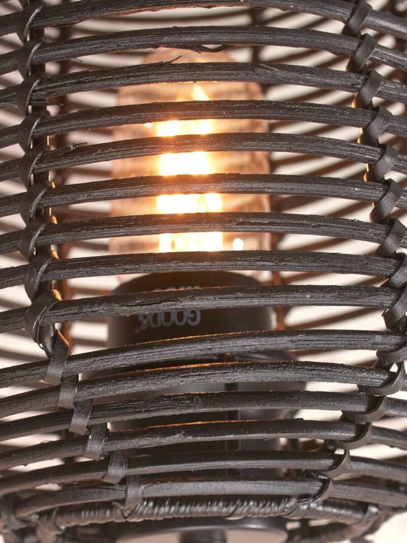 Bamboe-rotan zwarte boheemse tafellamp GOOD&MOJO Tanami - Afbeelding 3
