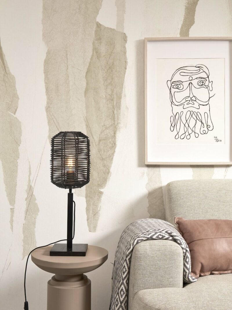 Bamboe-rotan zwarte boheemse tafellamp GOOD&MOJO Tanami - Afbeelding 5