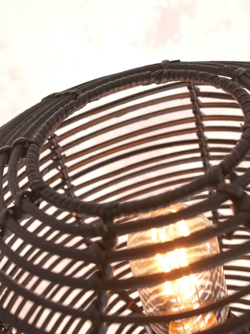 Bamboe-rotan zwarte boheemse tafellamp GOOD&MOJO Tanami - Afbeelding 6