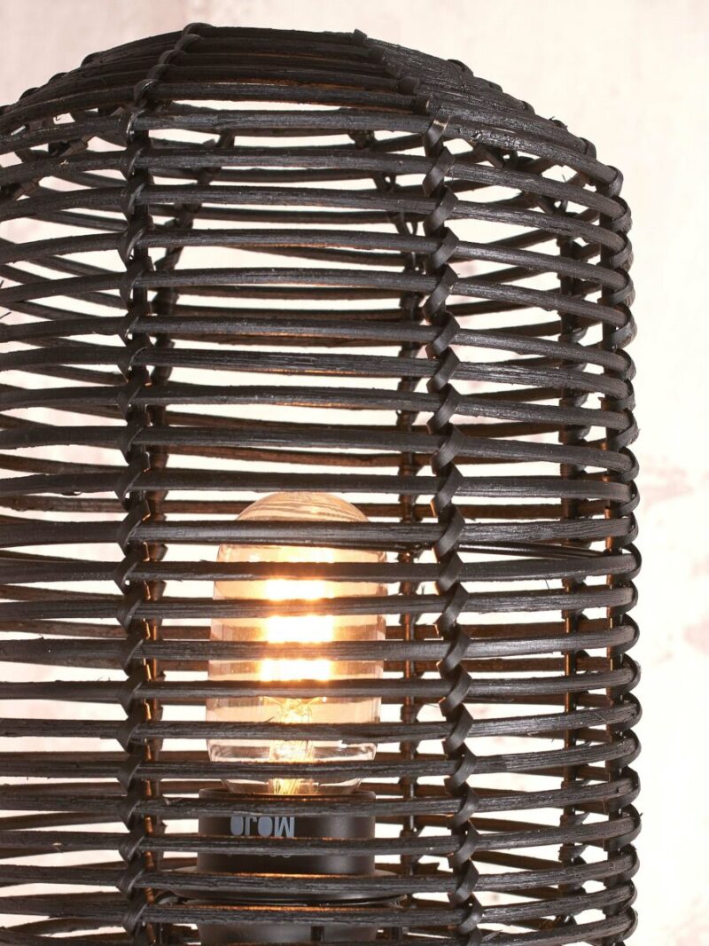 Bamboe-rotan zwarte boheemse tafellamp GOOD&MOJO Tanami - Afbeelding 7